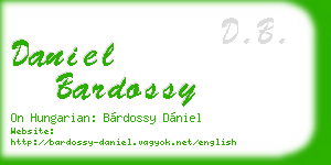 daniel bardossy business card