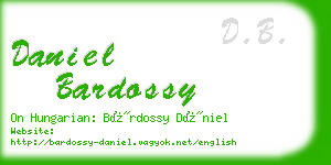 daniel bardossy business card